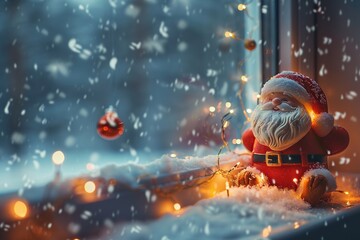 Canvas Print - Santa Claus by the Window