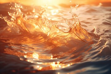 Canvas Print - Golden Water Splash