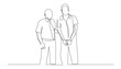 © vionaembun42 - continuous line drawing of male prisoner.one line drawing of male perpetrator of crime.criminal being taken by security officer vector single line concept