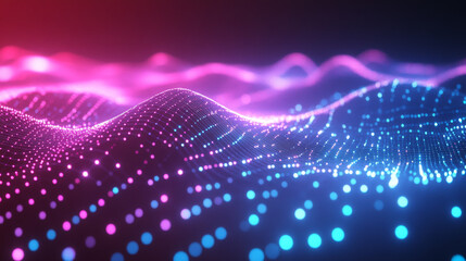 Poster - A futuristic design with glowing dots connected by lines, perfect for making eye-catching banners, posters, or social media posts.
