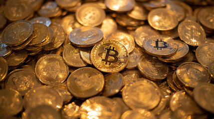 Poster - Bitcoin is a digital currency that uses a secure network called blockchain for transactions.