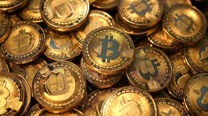 Poster - Bitcoin is a digital currency that uses a secure network called blockchain for transactions.