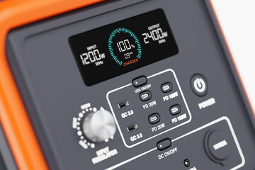 Poster - High Capacity Portable Power Generator Station. 3d Rendering