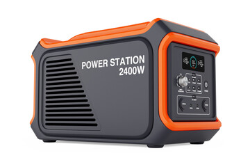 Poster - High Capacity Portable Power Generator Station. 3d Rendering
