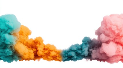 Canvas Print - Colorful Smoke Explosion Abstract Background Design