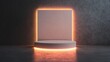 © sunchai - Minimalist display stand with glowing edges, perfect for showcasing products.