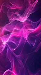 Fototapete - Vibrant pink smoke waves create a mesmerizing abstract background, perfect for design projects and artistic displays.