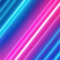 Poster - Vibrant neon lights in blue and pink streaking across a dark background, creating a dynamic and futuristic atmosphere.