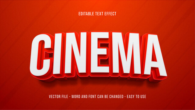 Cinematic editable text effect, movies text style effect