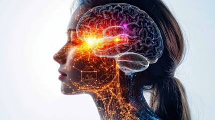 Poster - Creative Portrayal of Human Brain Concept
