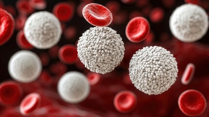 Poster - Microbiology Illustration of Blood Cells and Pathogens
