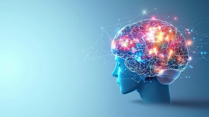 Poster - Striking 3D Isometric Brain Illustration