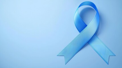 Canvas Print - A blue ribbon with a white stripe on it