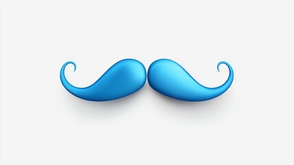 Poster - A blue mustache with a blue beard