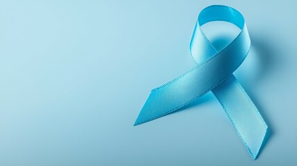 Sticker - A blue ribbon is on a blue background