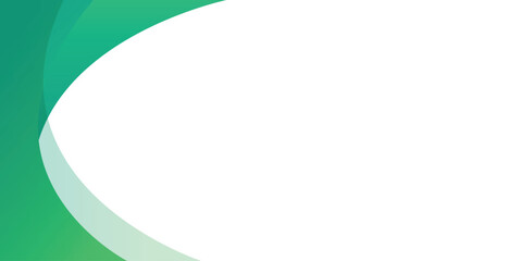 Wall Mural - green curved gradient abstract isolated on white background vector design. perfect for web banner, t