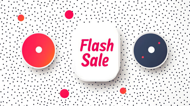 Flash Sale text on a dotted white background to add some texture and modern feel