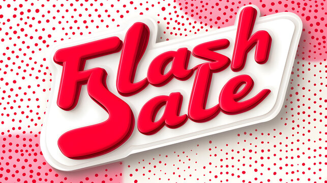 Flash Sale text on a dotted white background to add some texture and modern feel