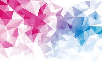 Poster - Abstract Geometric Background with Pink and Blue Triangles