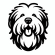 © Chris - Old english sheepdog vector outline illustration silhouette, icon symbol design clip art element logo