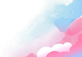 Poster - Abstract Dotted Background with Pink and Blue Colors