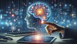 © Yasar - A human hand interacts with a digital representation of AI, demonstrating the fusion of technology and human touch.