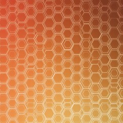 Poster - A vibrant hexagonal pattern with warm orange hues, perfect for modern design projects and creative backgrounds.