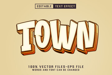 Poster - Town Editable Text Effect