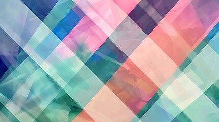 Canvas Print - Colored_geometric_watercolor_blended_background