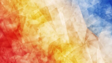 Poster - Colored_geometric_watercolor_blended_background