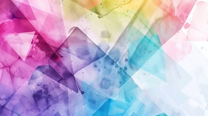 Wall Mural - Colored_geometric_watercolor_blended_background