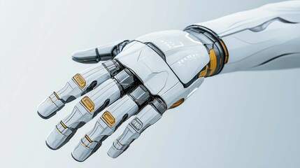 Poster - Close-up of futuristic mechanical arm performing complex tasks, advanced systems in development with precision engineering