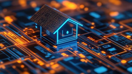 Poster - Smart Home Security System Concept in Digital Environment