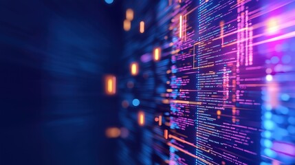 Leinwandbilder - Intricate Digital Interface Development Visualization
