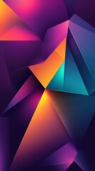 Poster - Abstract colorful geometric shapes design