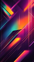 Poster - Abstract vibrant colorful geometric design