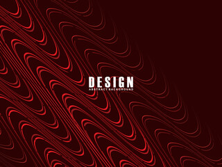 Wall Mural - Abstract red glowing geometric lines on dark red background. Modern shiny red wavy lines pattern. Futuristic technology concept, suitable for covers, posters, banners, brochures, websites, etc.