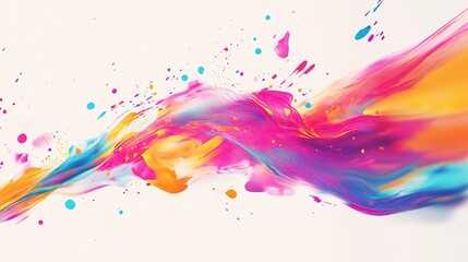 Poster - Colorful abstract swirl on white background
