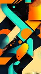 Poster - Colorful abstract geometric design