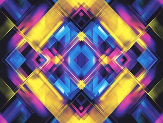 Poster - Vibrant abstract colorful geometric pattern