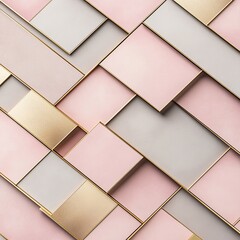 Poster - Abstract pastel geometric background design
