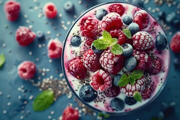 Poster - Delicious Frozen Fruit Yogurt Parfait