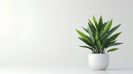 modern indoor plant isolate on white background