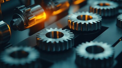 Poster - Close-up of Industrial Engineering Tools and Machinery