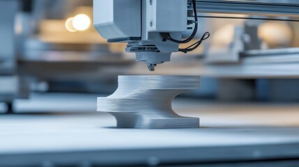 Poster - Advanced 3D Printing Machine in Action