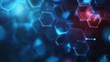 © paper later - Abstract Geometric Shapes with Blue and Red Glow