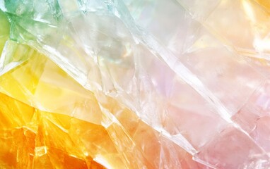 Poster - Multicolored Abstract Glass and Crystal Textures with Transparency Effects