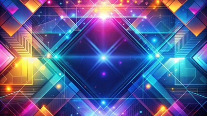 Futuristic shape abstract background with geometric patterns and vibrant colors, futuristic, shape, abstract, background