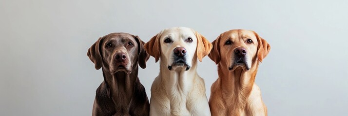 Wall Mural - Three Labrador Retrievers.