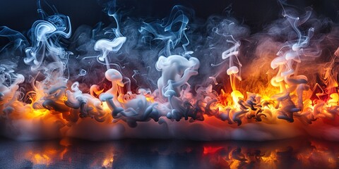 Wall Mural - fire in the fire